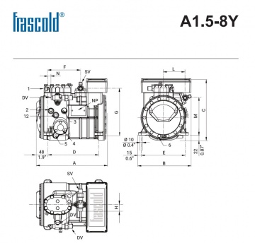 Compresor Frascold semiermetic A1.5-8Y